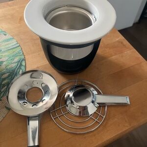 Stainless Steel and ceramic fondue maker